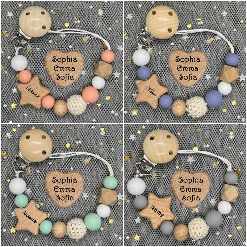 NEW Custom Name Handmade Perso - Baby Pacifier Clip ulasan dan harga