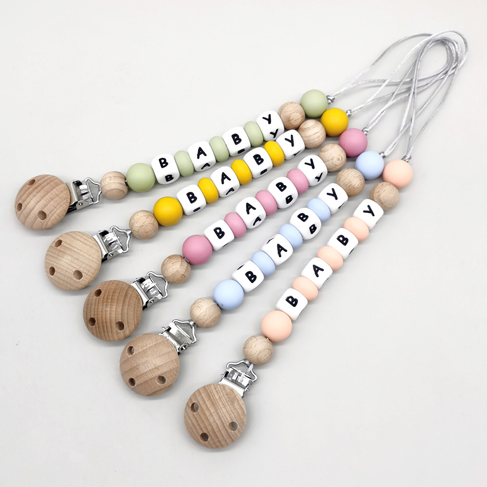 Custom Name Pacifier Clips Cha - Baby Pacifier Clip ulasan dan harga