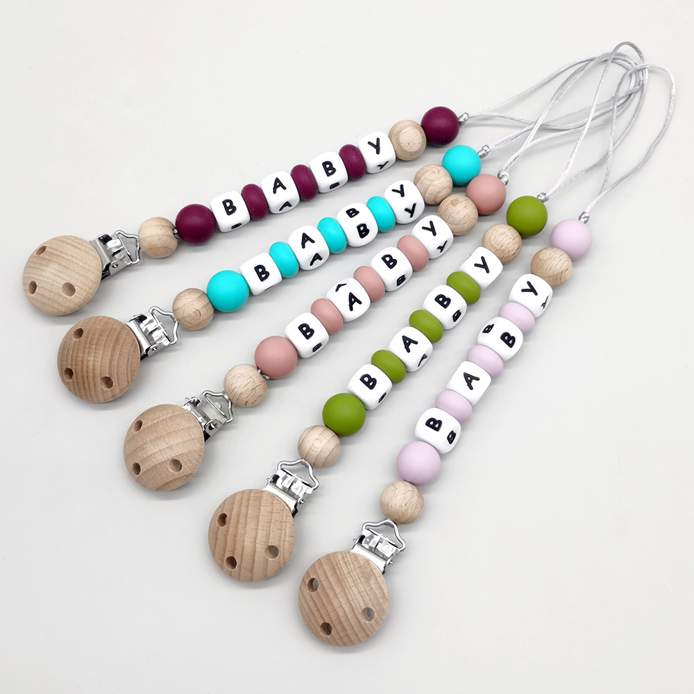 Custom Name Pacifier Clips Cha - Baby Pacifier Clip ulasan dan harga