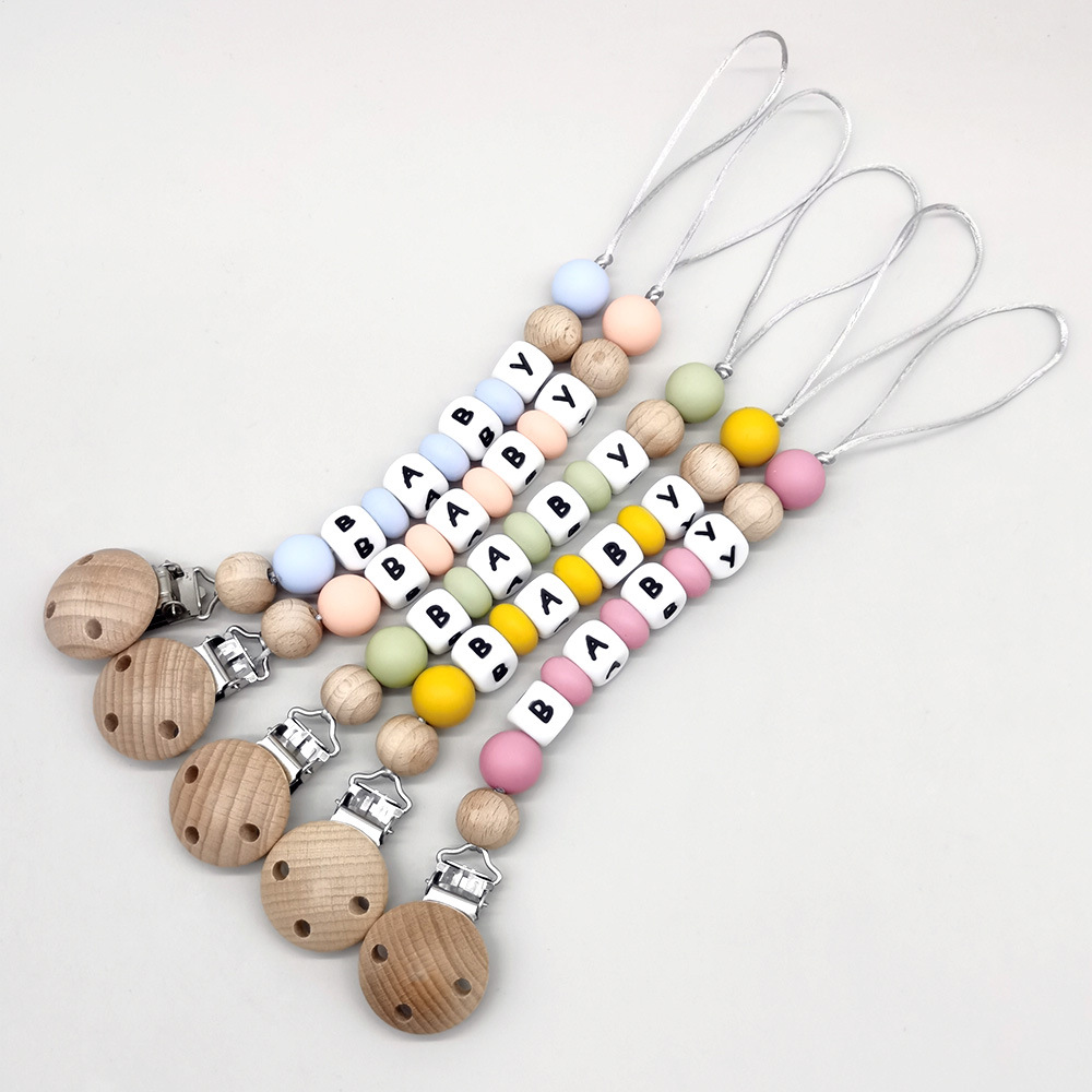 Custom Name Pacifier Clips Cha - Baby Pacifier Clip ulasan dan harga