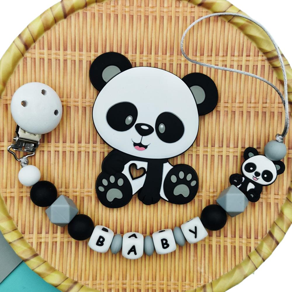 Panda Customized English Silic - Baby Pacifier Clip ulasan dan harga