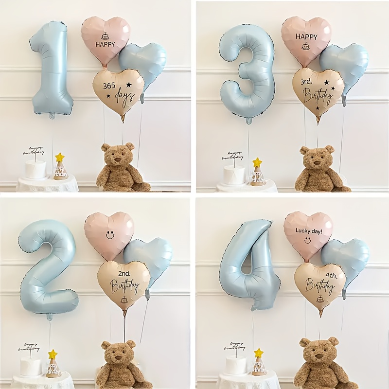 4Pcs Baby Blue Number Birthday - Baby Products Moisturizer ulasan dan harga