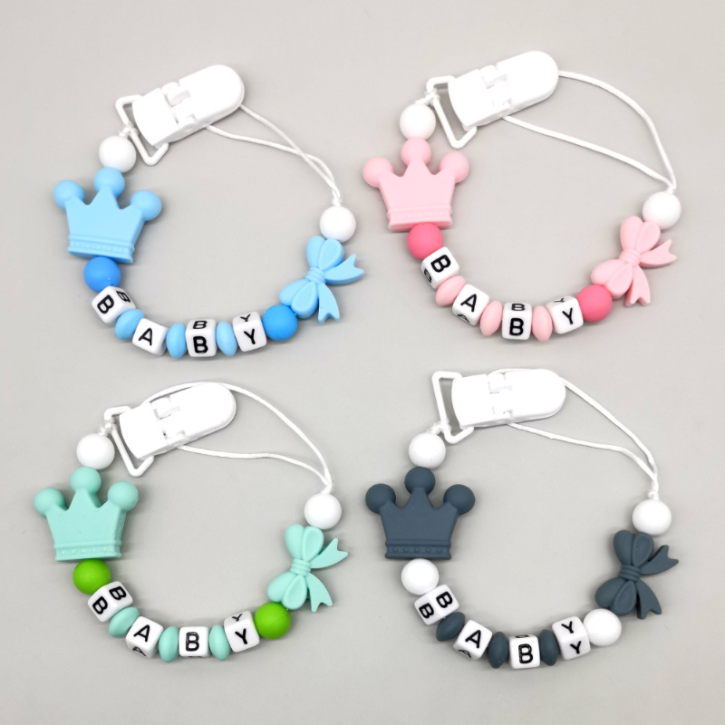 Crown Bow Silicone Pacifier Cl - Baby Pacifier Clip ulasan dan harga