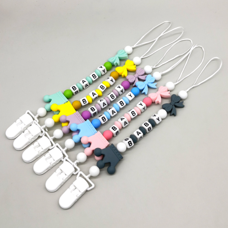 Crown Bow Silicone Pacifier Cl - Baby Pacifier Clip ulasan dan harga