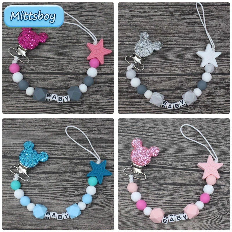 NEW Personalised Name Baby Tee - Baby Pacifier Clip ulasan dan harga
