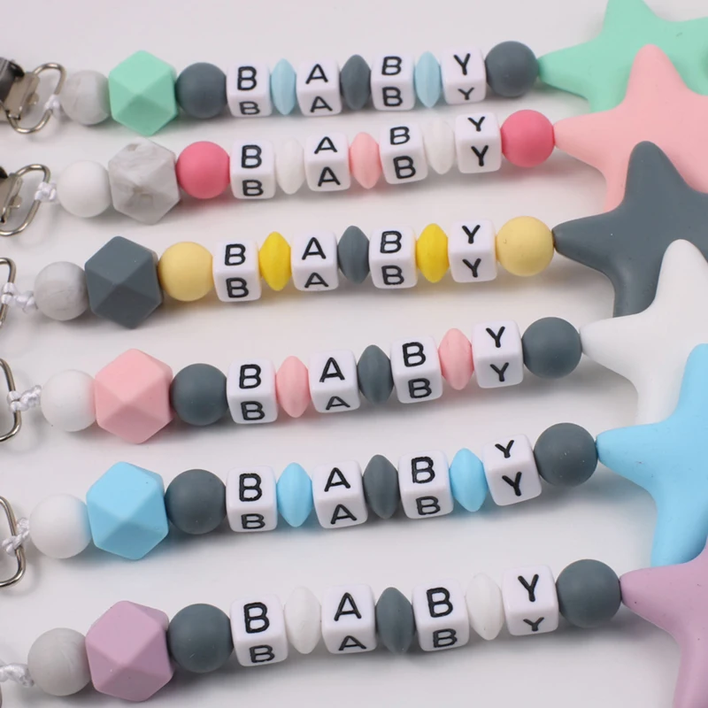 NEW Personalised Name Baby Tee - Baby Pacifier Clip ulasan dan harga