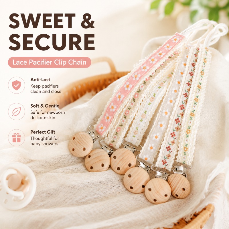 Lace Pacifier Clip Chain for N - Baby Pacifier Clip ulasan dan harga